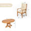 Ensemble de table de salle à manger 7 pièces avec 7 chaises rembourrées-198655361