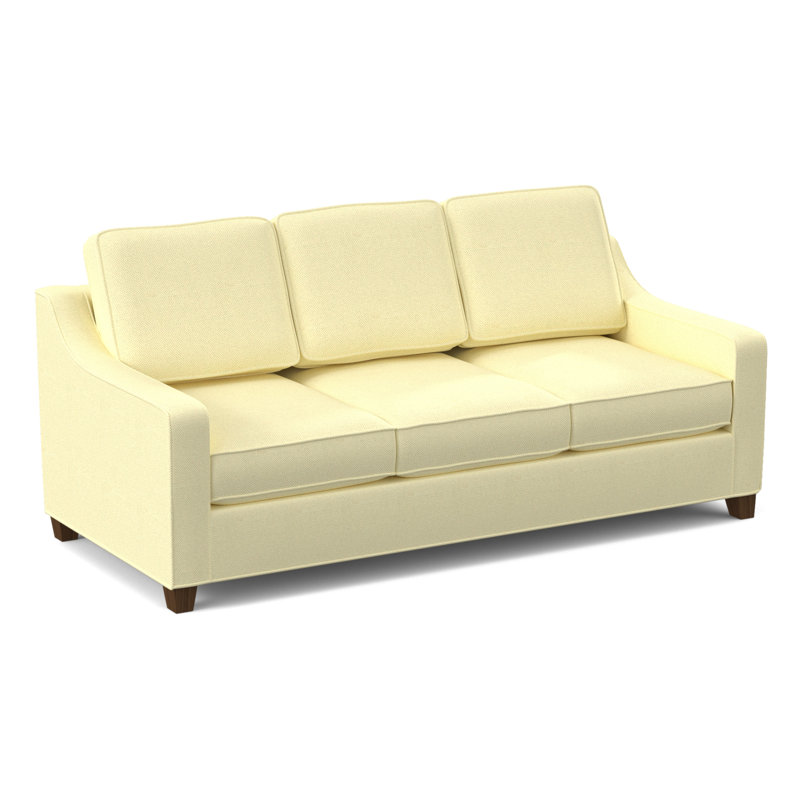 Clark 82" Square Arm Sofa Bed Sleeper with Reversible Cushions, Montana Walnut, Hybrid, Antic Shell