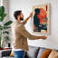 Preparing Under Red Moon Japandi 1 Piece Wrapped Canvas Wall Art-747551350-747551352