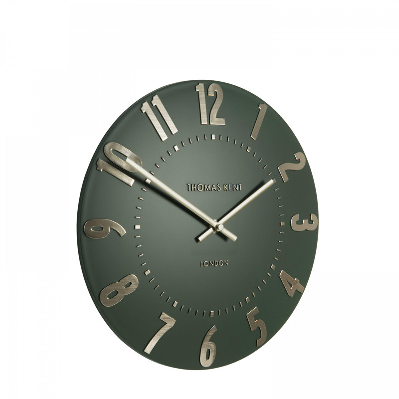 Wall Clock, 30cm H x 30cm W x 3.50cm D, Green