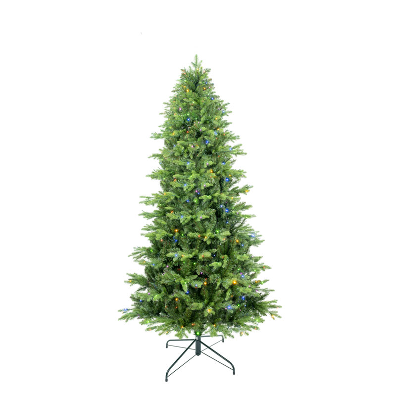 Arbre de Noël artificiel en PE et PVC pré-éclairés, 6'6"