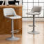 Swivel Adjustable Height Bar Stools, Faux Leather Upholstered Counter Stools, Modern Pub Stools-1858775187