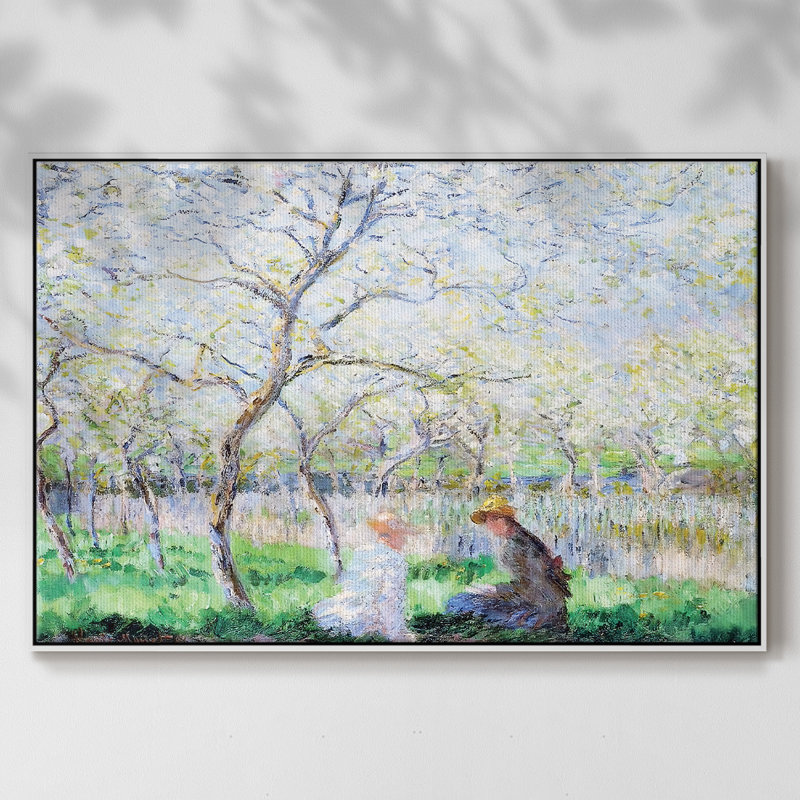 Springtime, 1886, reproduction d'art sur toile, H 17 po x l 25 po x P 2 po, Blanc
