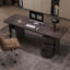 Bureau rectangulaire en bois manufacturé Smoky Wood-109743270-109743274