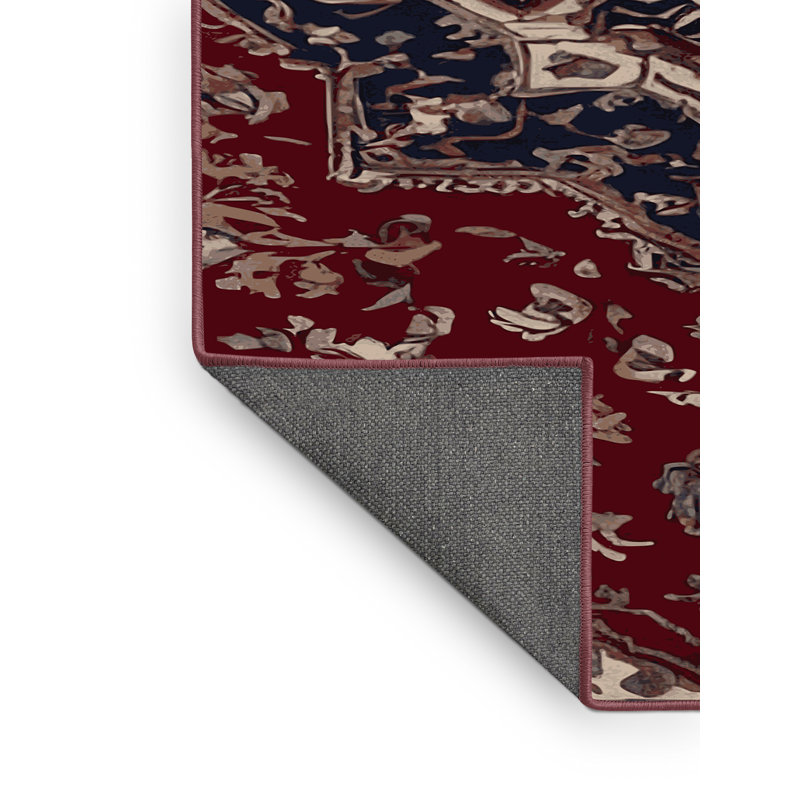Tapis rouge soyeux et moelleux, Rectangle 7 pi x 10 pi