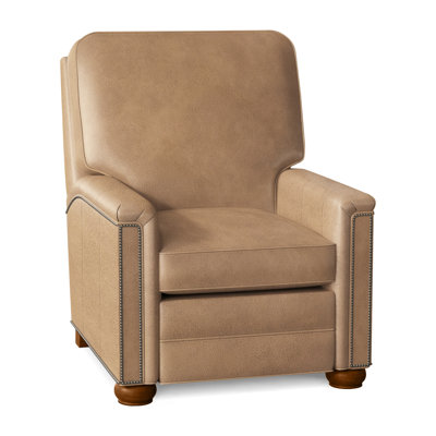 Fauteuil inclinable manuel standard en cuir véritable de 31 po de largeur Randleman