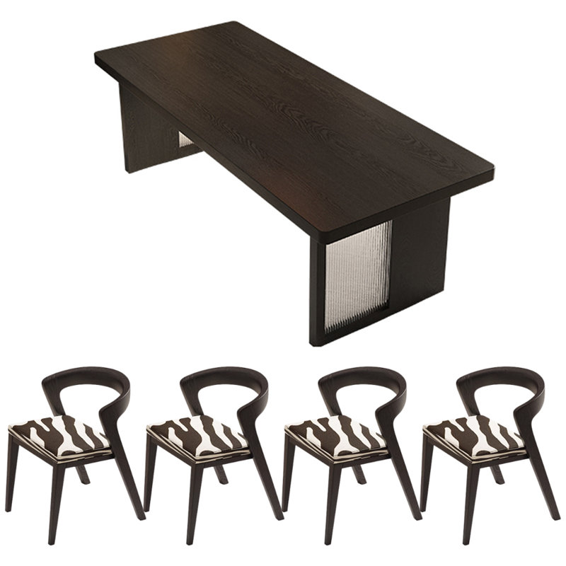 Grande table de bout en bois de frêne noir moderne, H 29,52 po x L 70,86 po x l 33,46 po