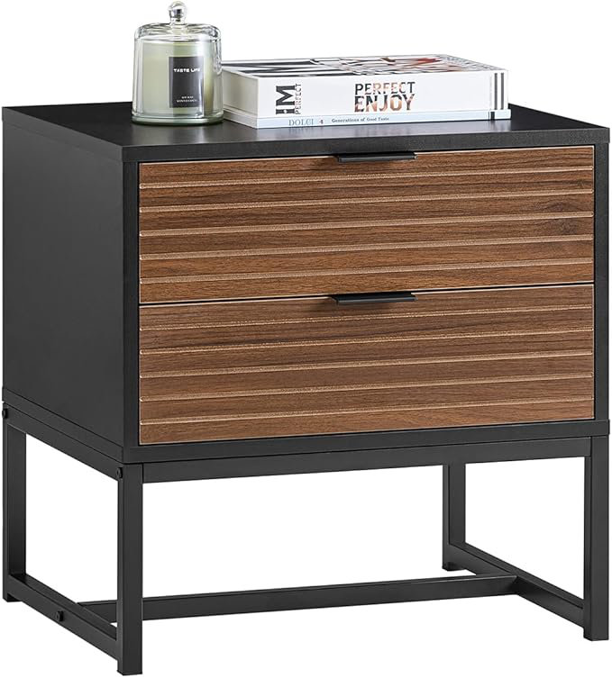 Bedside Table Nightstand Side Table End Table Lamp Table With 2 Drawers