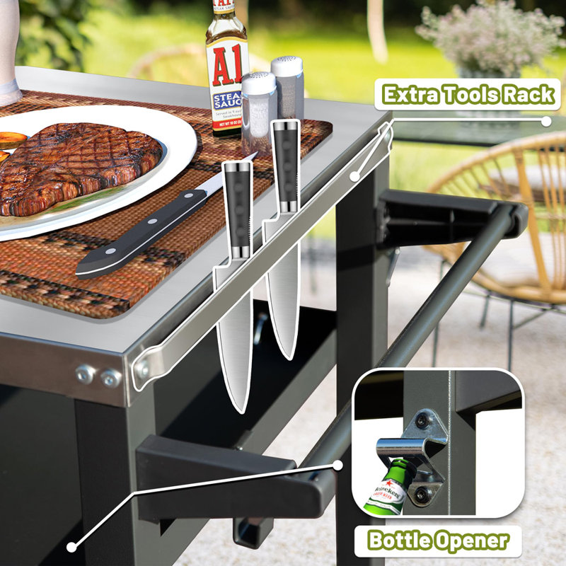 Stephne 42.24'' Stainless Steel 1 Grill Cabinet
