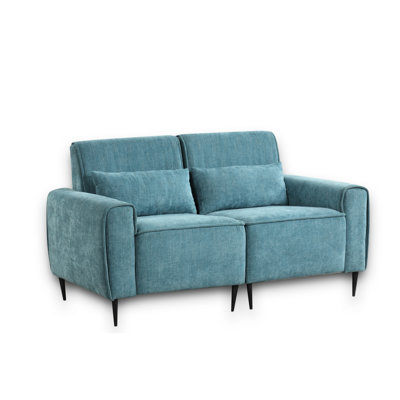 Causeuse en chenille 62 "avec pattes en métal et coussins décoratifs Modern Sofa Valentina