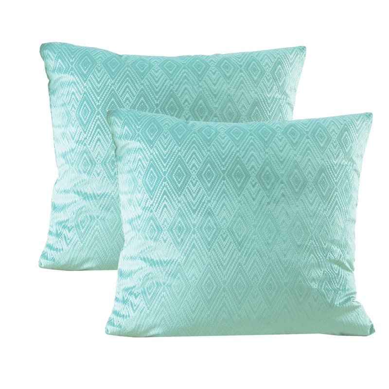 Ikat Velvet Euro Throw Pillow Covers, North Sea