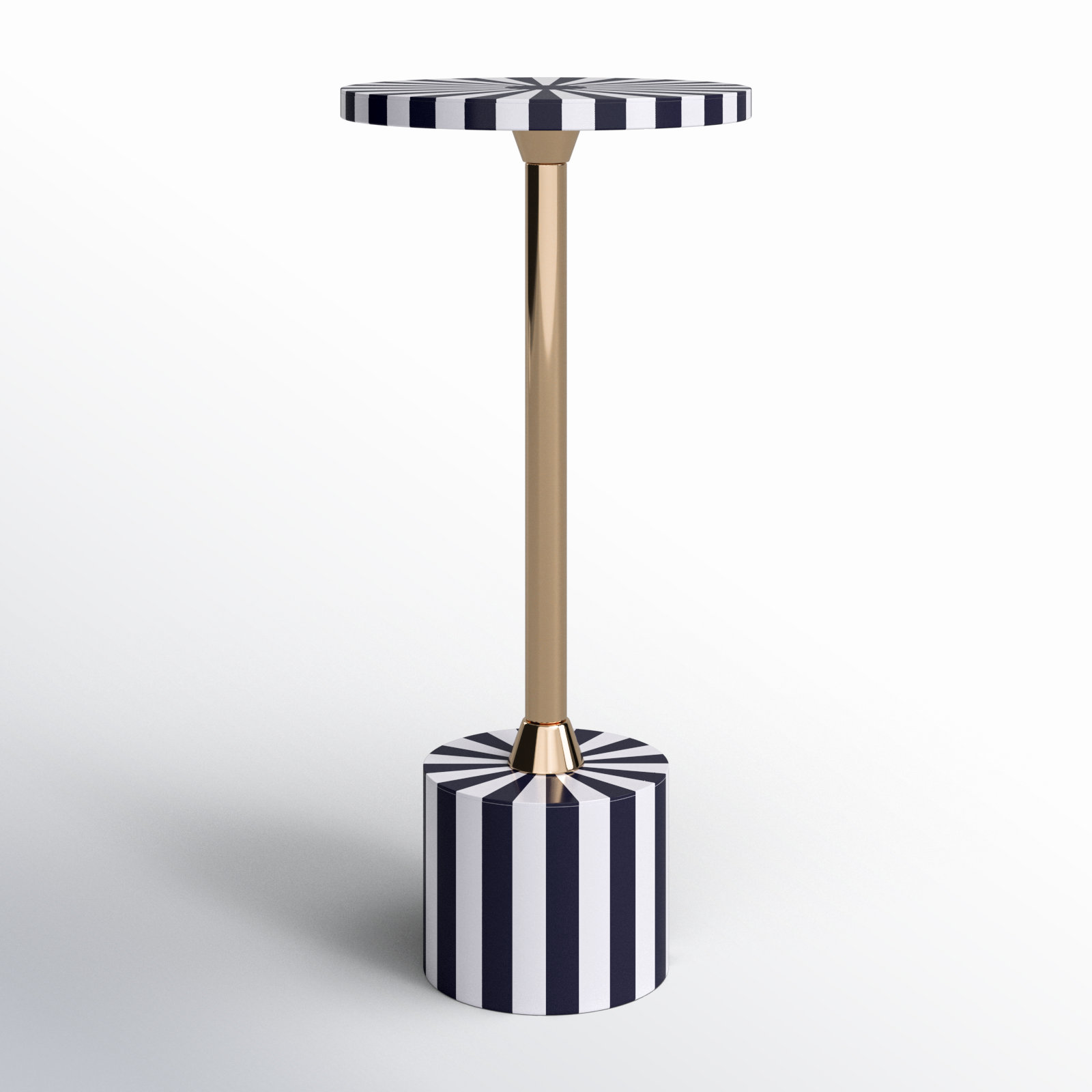 End Table, Black/Gold