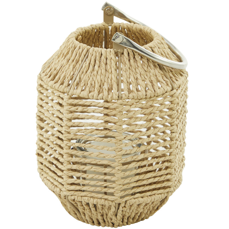 Lanterne en métal Cole and Grey, H 9,4 po x l 6,75 po x P 6,95 po