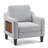 29.9" Wide Mid-Century Upholstered Premium Fabric Swivel with Solid Wood Leg-1632515368-1632515370