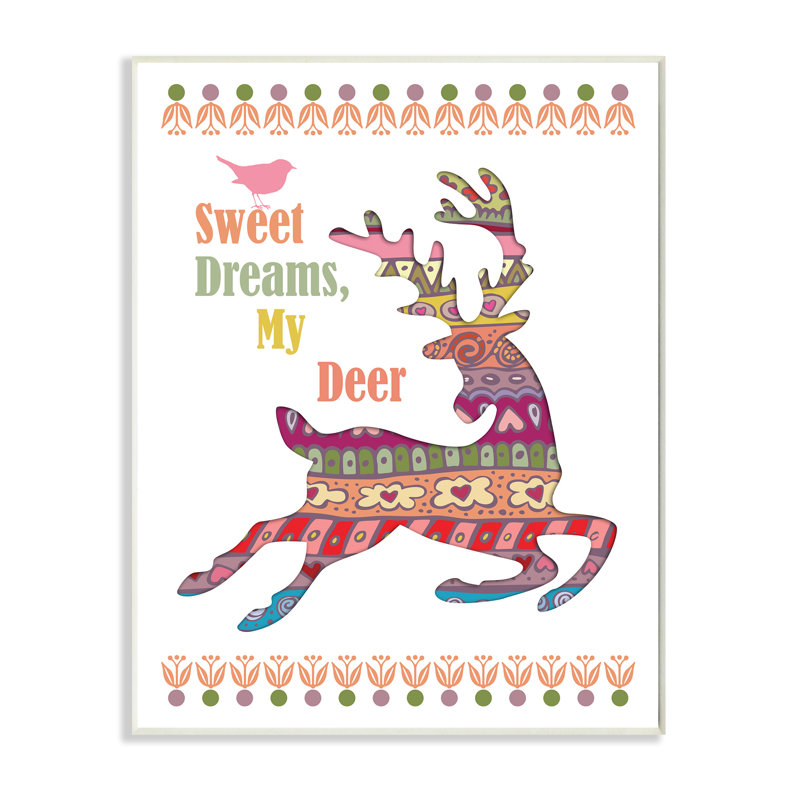 Plaque murale Emery Sweet Dreams My Deer