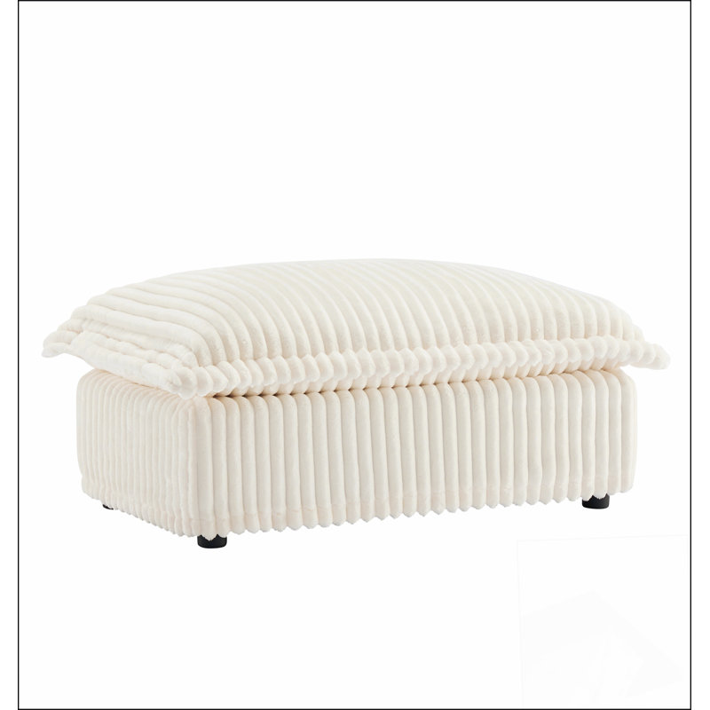 Repose-pieds Koala Choix confortable, fonctions multiples, design classique et coins douillets, Coton crème