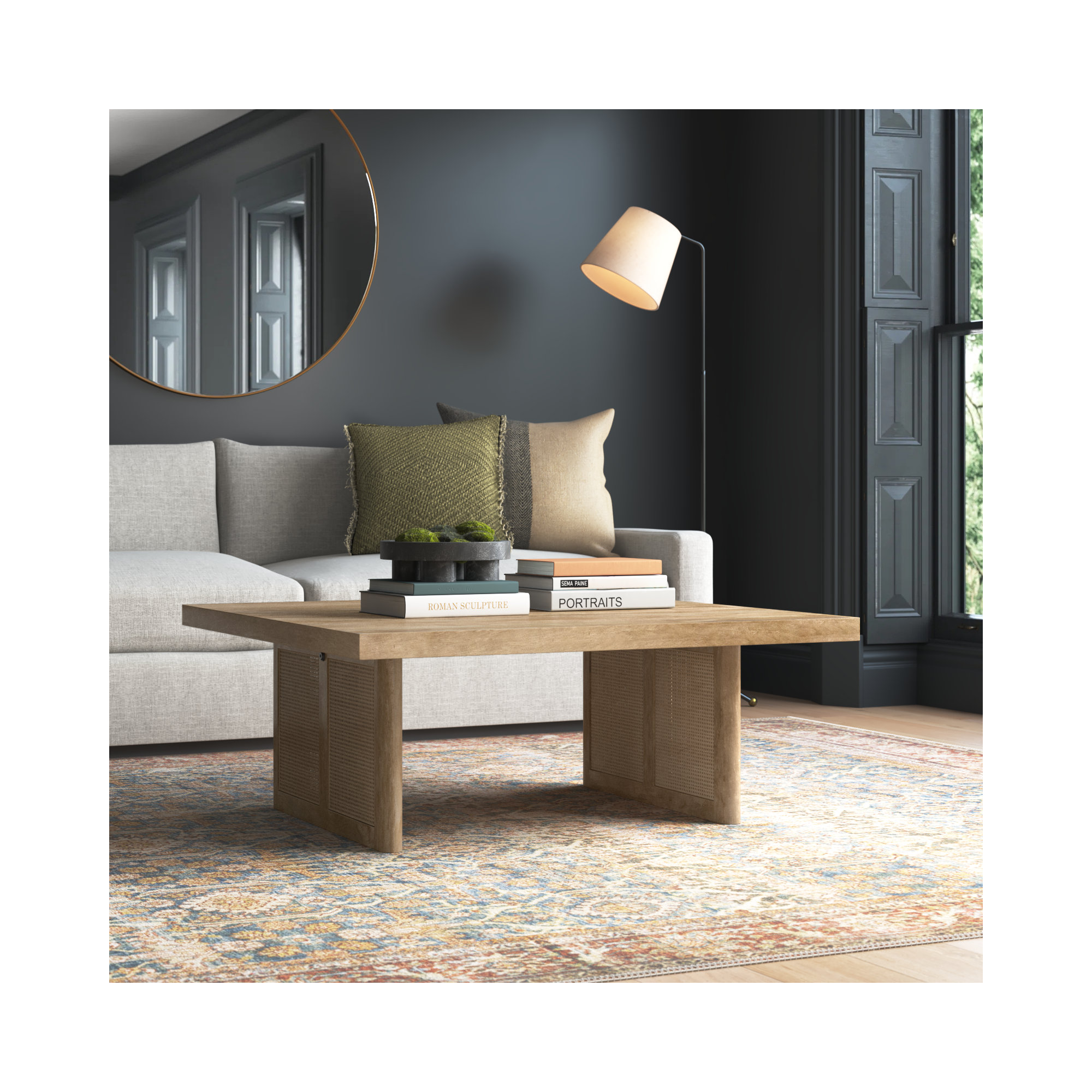Cinna Solid Wood Single Coffee Table, Light Brown
