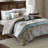 Caroline Blue Jacquard Pieced 7-Piece Queen Comforter Set-1979555837