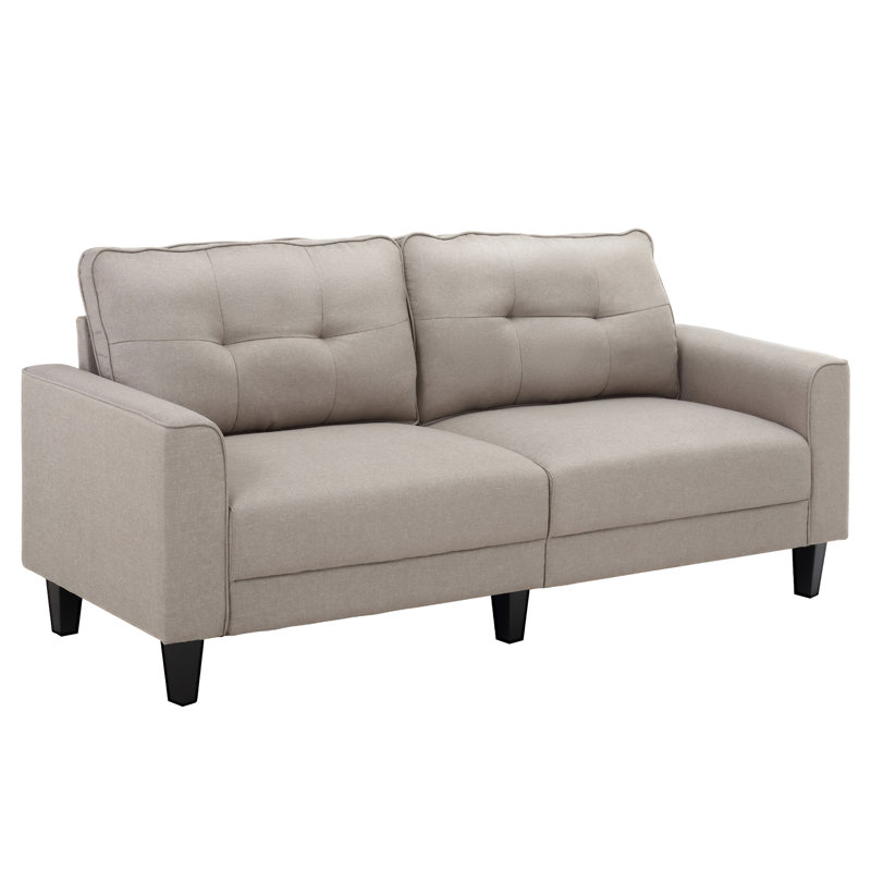 Canapé à accoudoirs carrés 79,5 po, Beige