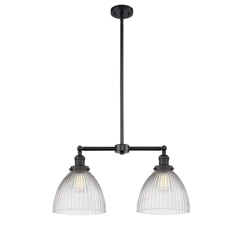 Luminaire suspendu linéaire à 2 lumières pour îlot de cuisine Tallulah, Chrome poli, Ampoule non incluse