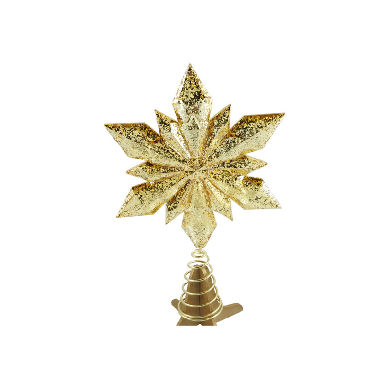Décoration pour sommet de sapin or enneigé 12,6 po