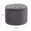 Repose-pieds rond avec rangement en velours Alvin-52039694