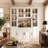 63" Wide China Cabinet with Glass Doors, 13 Shelves, 2 Drawers and Adjustable Storage