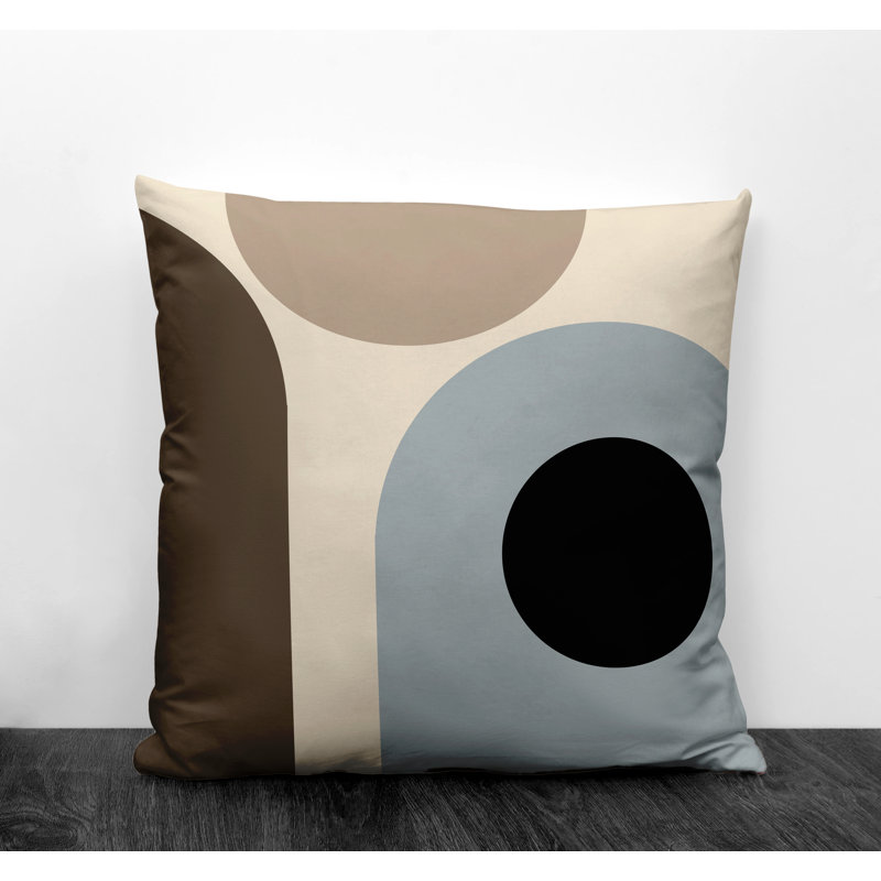 Coussin intérieur / extérieur en polyester filé Yenz, 15 po x 15 po, Gris