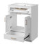 Meuble-lavabo 24 po avec lavabo en céramique intégré, armoire de salle de bain avec 2 portes, 1 tiroir basculant et meuble-lavabo simple pour salle de bain de petite et moyenne taille-121709104