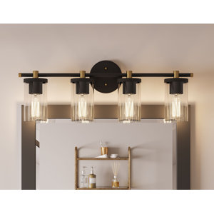 Burneta 4 - Light Bathroom Steel Dimmable Vanity Light(incomplete missing light) 