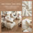 U-Shaped Chenille Sectional Sofa with Double Ottomans - Modular 4-Seater Comfort Couch, Reversible Deep Seat Design with Premium Fabric & Flexible Living Room Configuration-1684322986