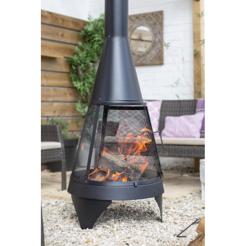 La Hacienda Mesh Colorado Steel Chimena, 160cm H x 60cm W x 60cm D