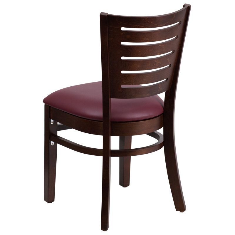 Chaise d'appoint Ceja, Bourgogne, Noyer