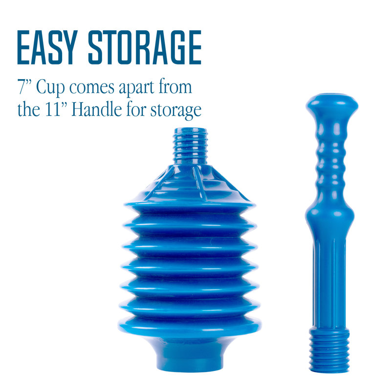 Utility-Sink Plastic Plunger, Blue