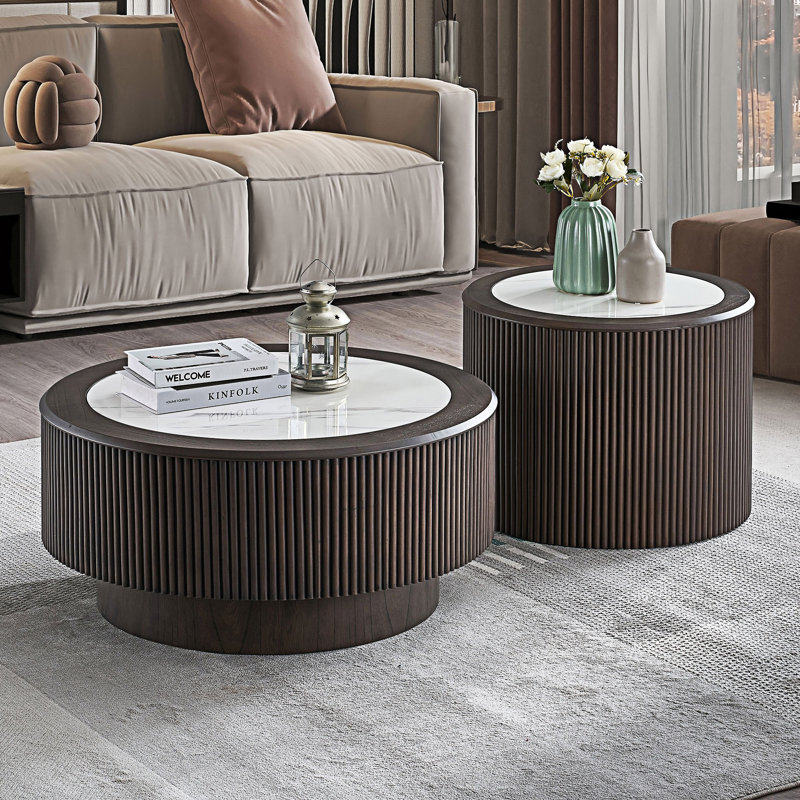 Ensemble de tables basses rondes