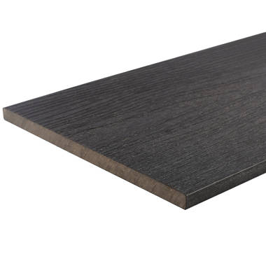 Mondaria Black Hollow Composite Decking Board 9-Pack with Realistic Wood Grain