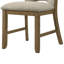 Ensemble de 2 chaises d'appoint Rell, dossier découpé, coussins beiges, brun antique