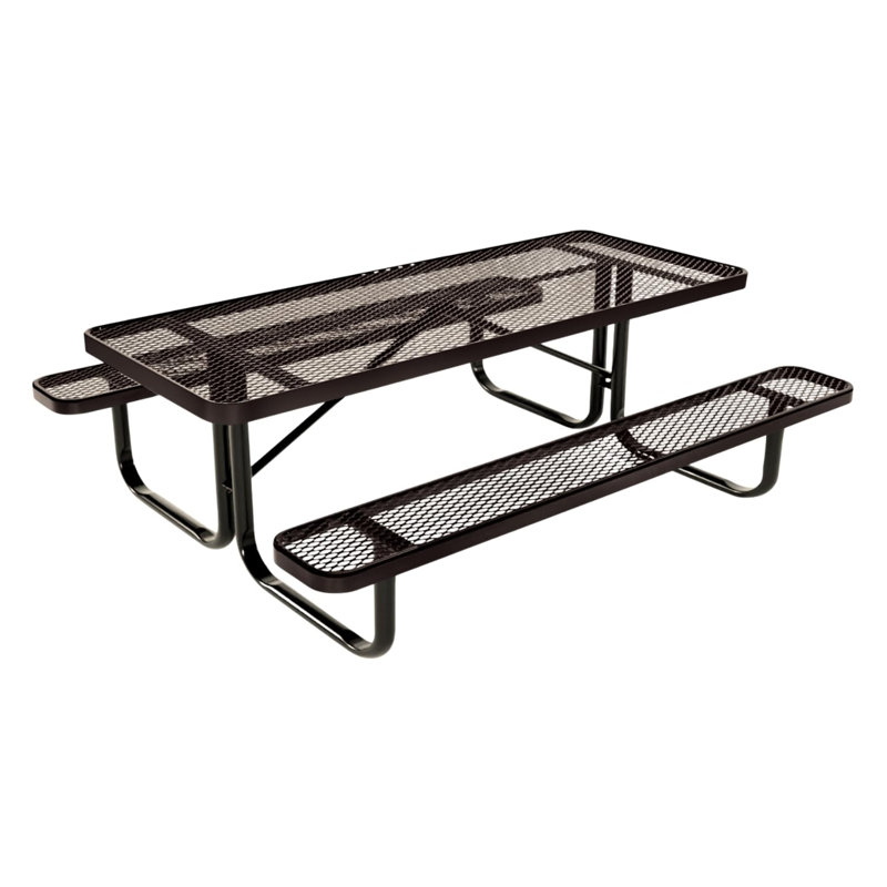 Table de pique-nique rectangulaire de 1,80 m, extensible, marron, pour enfants, 6ft Rect Kids, Expanded, Brun