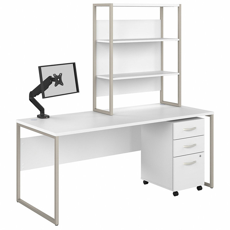 Bureau hybride avec rehausse