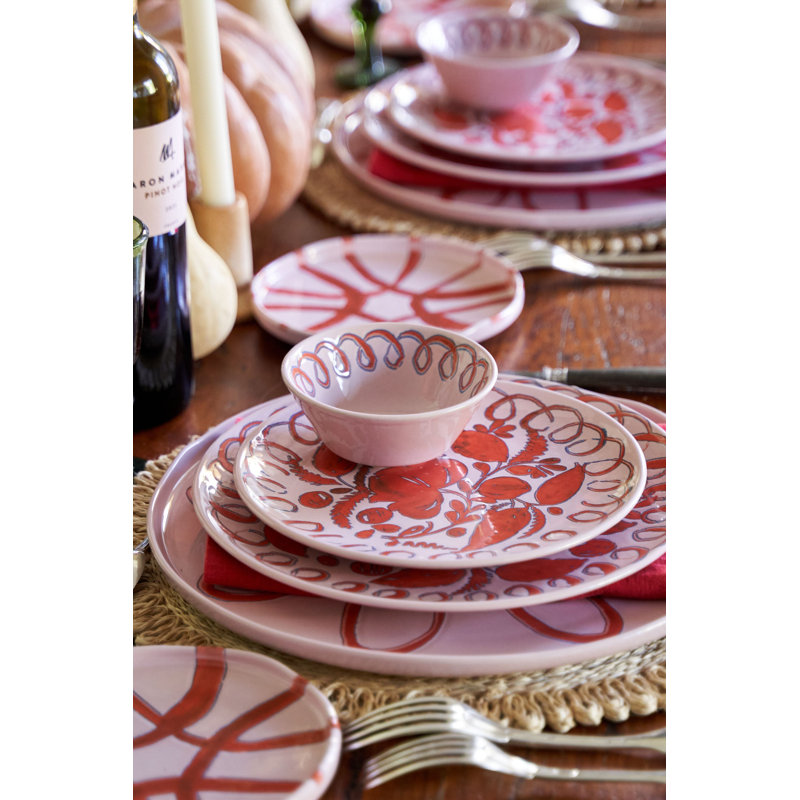 Amalfi Service Charger Plate - Lime - 12.6", Pink