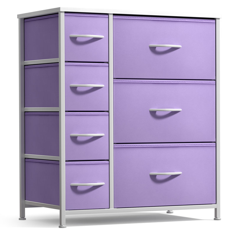Commode 7 tiroirs Sorbus, Mauve