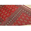 Tapis oriental rouge en laine noué à la main 5 pi 11 po x 9 pi Bokhara