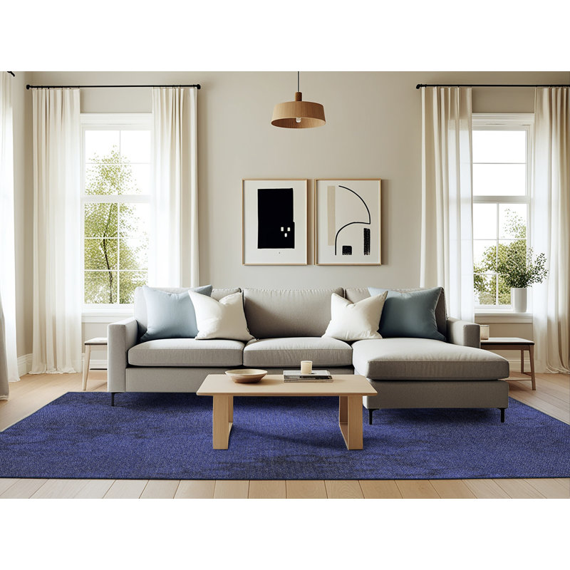 Mauve abstrait Tapis décoratif, Rectangle 6 pi x 9 pi