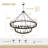 2 Tier 60 Inch Large Wagon Wheel Chandelier Farmhouse,54-light Black Industrial Ceiling Pendant Light Fixture Round Rustic Hanging Lighting Outdoor Chandelier for Porch, High Ceilings