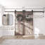 Ensemble de quincaillerie de porte de grange double coulissante standard-49603023