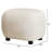 Linen Blend Upholstered Swivel Armchair With Ottoman-1495724045