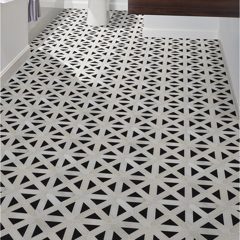 Carrelage mural et mosaïque en marbre poli rétro 12 po x 12 po