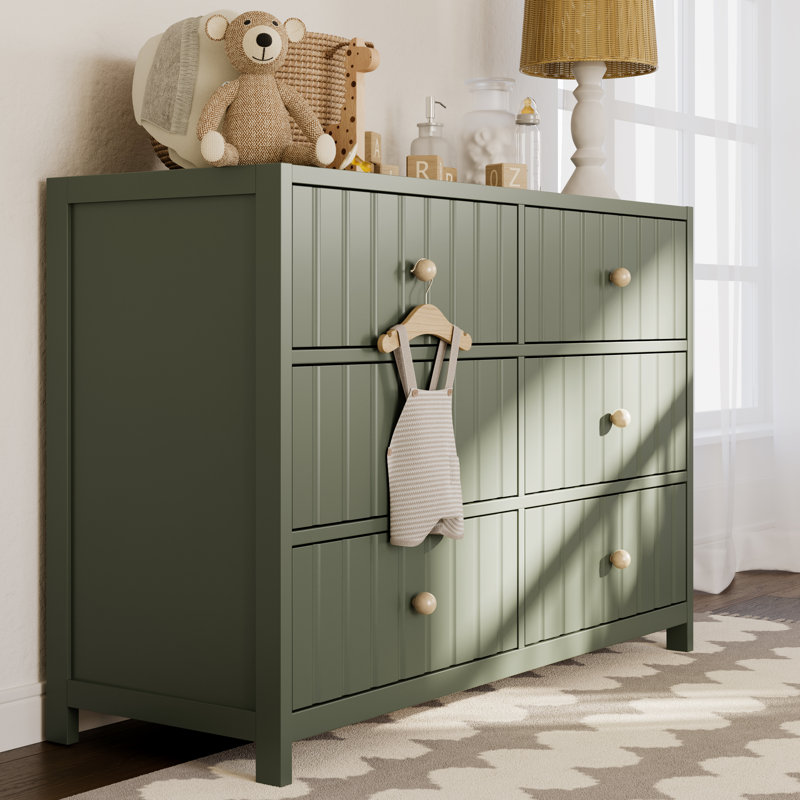 graco classic 6 drawer dresser Teddi Double Color: Olive Childrens dresser