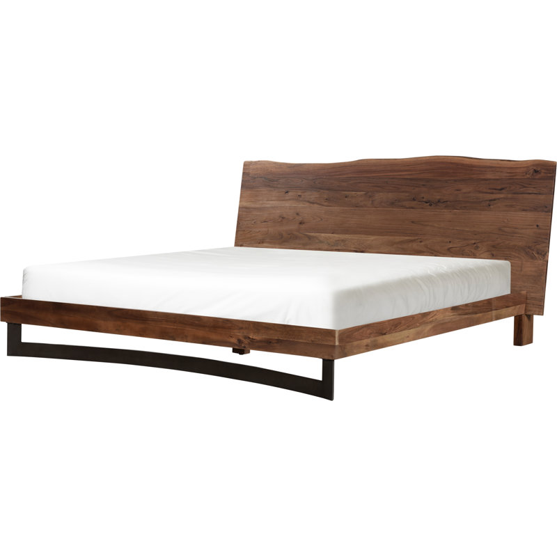Gelen Solid Wood Low Profile Platform Bed, King