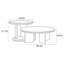Ensemble de tables basses rondes de style Wabi-sabi